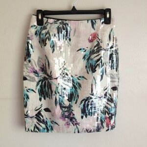 H&M Sequin Floral Skirt - Multicolor